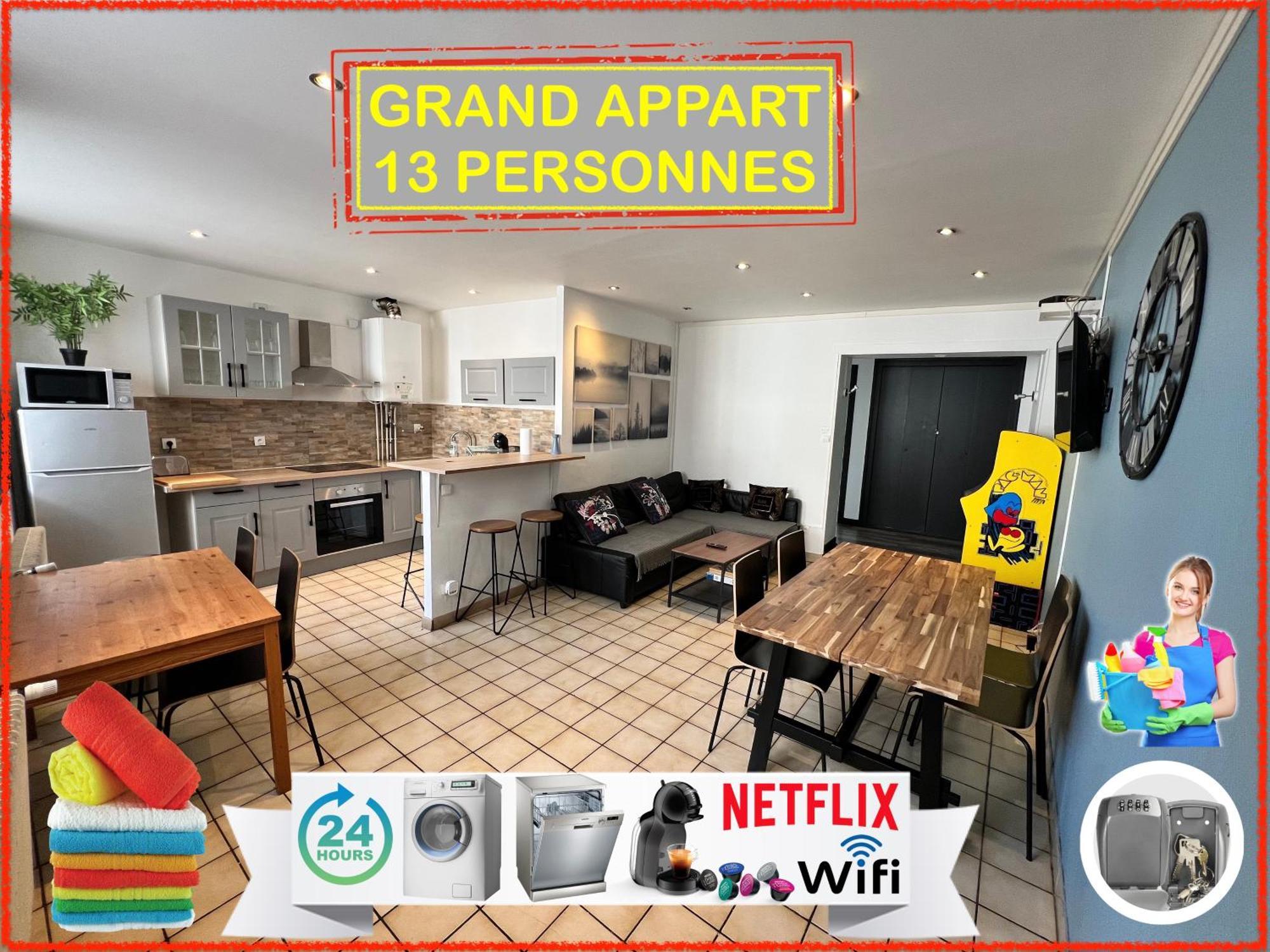 09 Chic & Cosy Grand Appart 4 Pieces 75M2 Hypercentre Wifi Smart Tv Netflix แซงต์-เอเตียน ภายนอก รูปภาพ